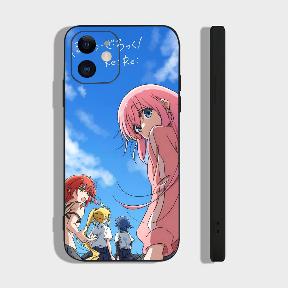 АНIME B-Bocchi The Rock-l Для IPhone 13,17,11,12,16,14,15,Plus,Pro Max Мягкий силиконовый черный чехол для телефона