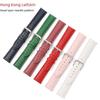 Genuine Leather Watch Straps with Plain Pin Buckle - Top Layer In Red, White, Blue, Purple, Pink for Men & Women