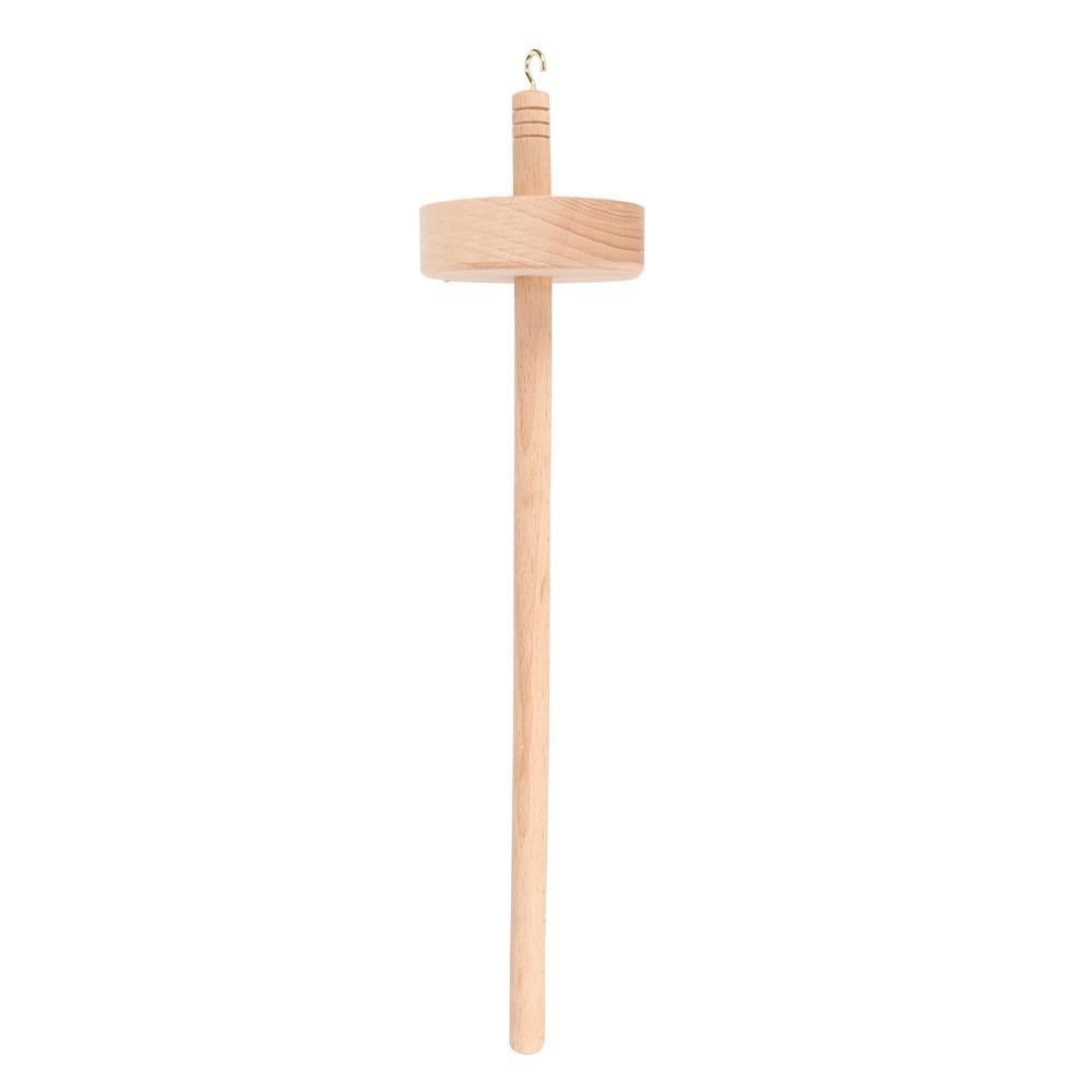 Solid Wood Yarn Spinning Tool Comfortable Touch Top Whorl Spindle For Spinning Enthusiasts
