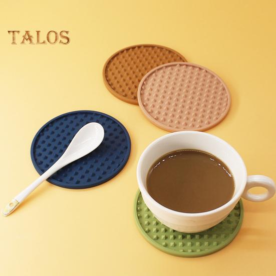 8 шт. подставка для напитков с держателем, нескользящая рифленая конструкция, силиконовая подставка, термостойкая, можно мыть в посудомоечной машине, коврик для чашки, принадлежности для бара