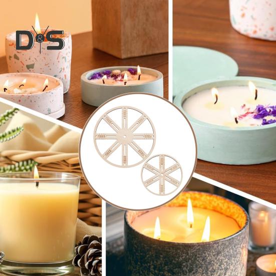 Инструмент для центрирования фитиля свечи, деревянный плоский круглый стабилизатор фитиля, центрирующий держатель для фитилей свечей для самостоятельного изготовления свечей, хлопковый фитиль