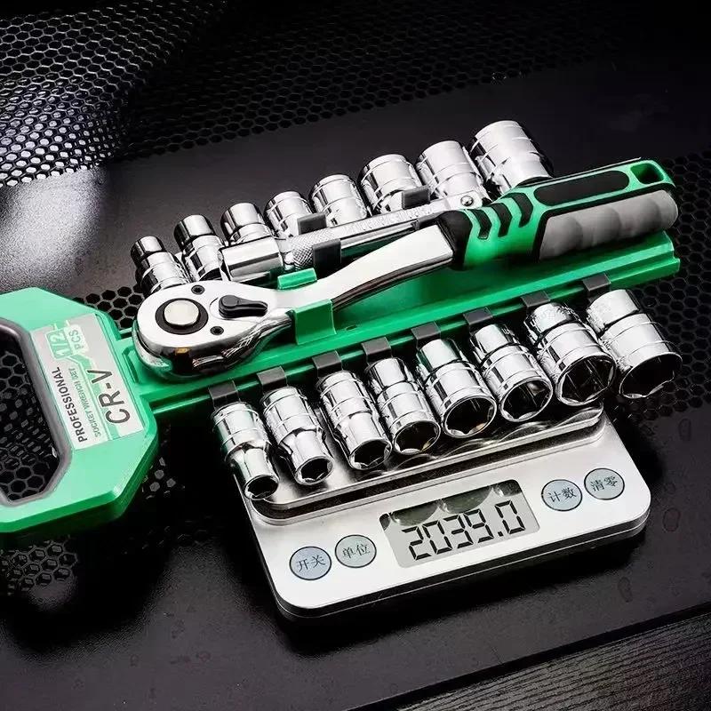 Ratchet Wrench 24 Teeth CRV 1/4“ 3/8” 1/2” Car Repairman Garage Auto Repair Socket Multifunctional Hardware Tools