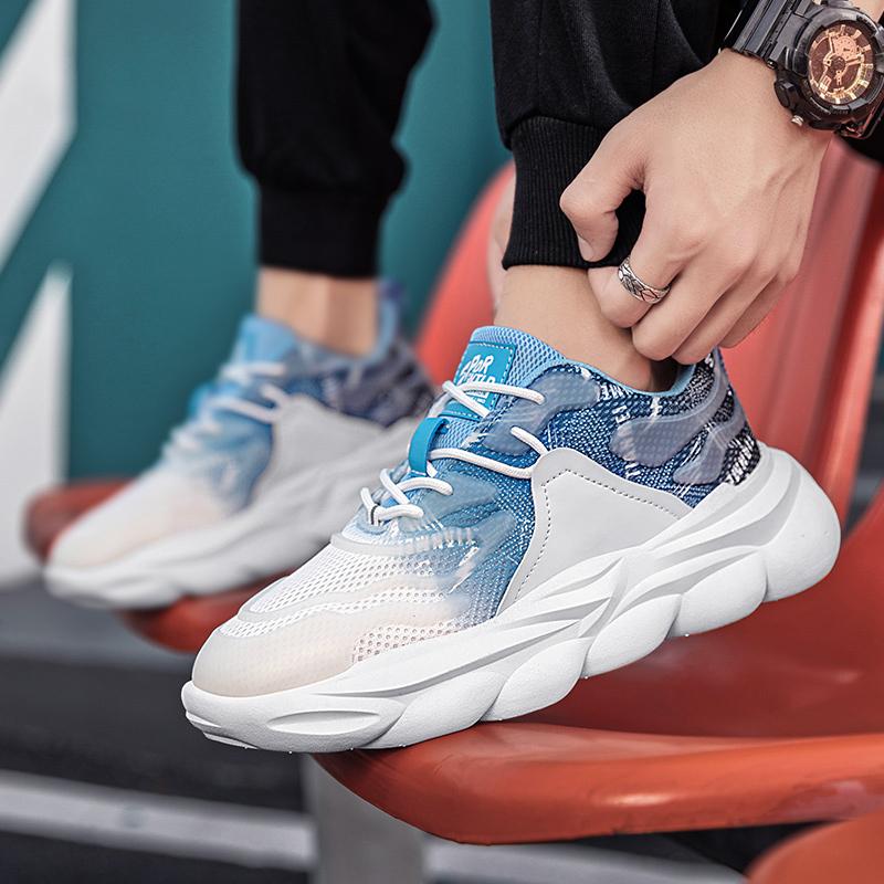 Мужская модная повседневная обувь на толстой подошве, трендовые удобные кроссовки для мальчиков и студентов на мягкой подошве, мужские классические дышащие туфли