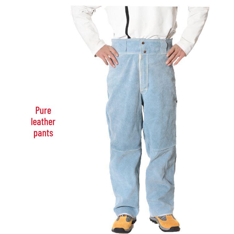 Anti-Scald Cowhide Welding Jacket: Leather & Cotton Protective Workwear