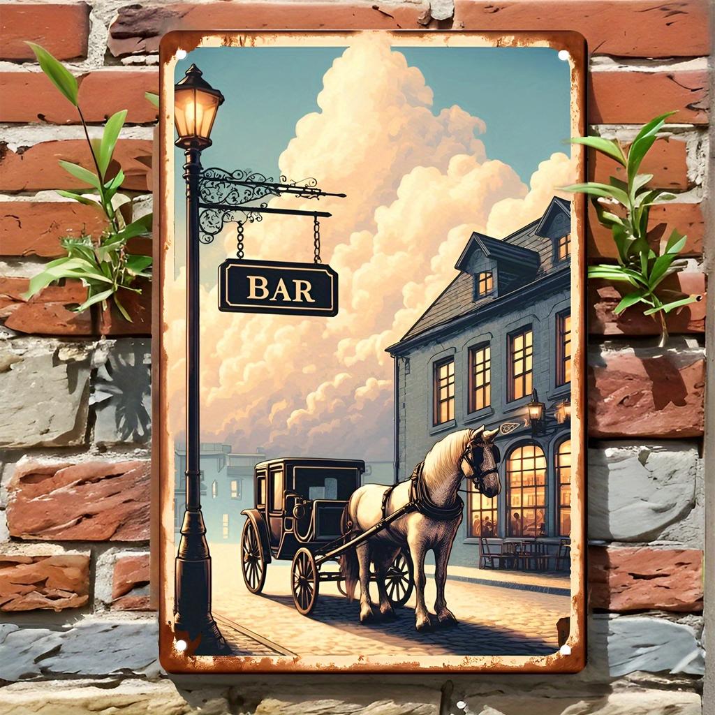 Mfoever Vintage D BBQ ZONE Beer Posters Metal Tin Sign Plaque Decorative Plates for Garage Club Man Cave Bar Home Hotel Cafe Wall Decor