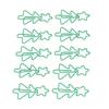 100 Pcs Shaped Paper Clips Green Christmas Tree Shape Metal Electroplating Process Portable Office C