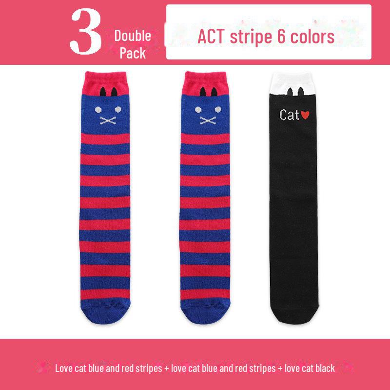 Весенние и осенние гольфы для девочек с милым рисунком - гольфы средней длины для детей и младенцев