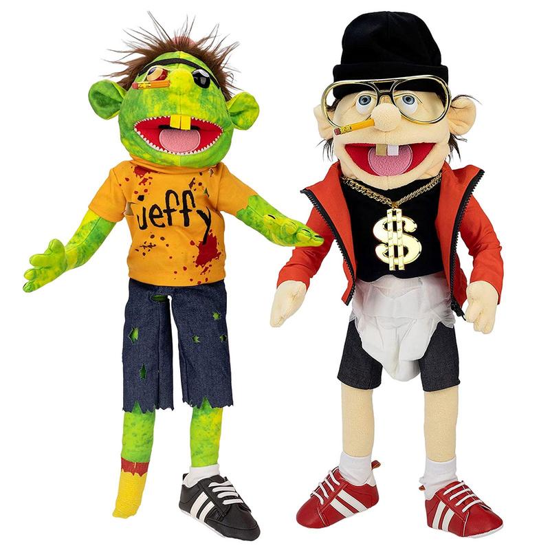 Set of 2pcs 3pcs Jeffy Hand Puppet Plush Doll Toy Stuffed Mischievous Funny Finger Muppet Singer Rapper Coby Party Birthday Gift