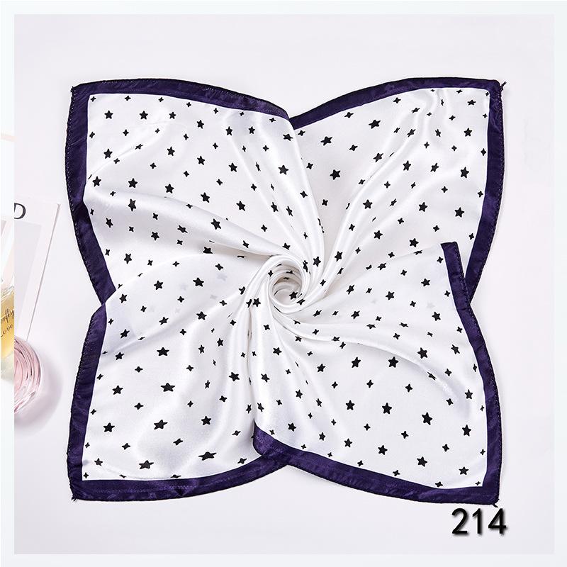 50cm Small Square Scarf Butterfly Floral Small Neck Scarf Bag Accessories Square Scarf