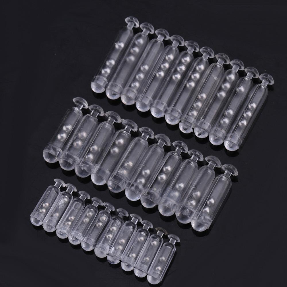 Transparent Fishing Lure Insert Tube with Metal Ball Lure Insert Fishing Rattles Fly Tie Tying