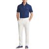 Polo Ralph Lauren Logo Вышитый Slim Fit Рубашка Поло с Коротким Рукавом Мужские Рубашки Поло Синий MNPOKNI1N820596-400