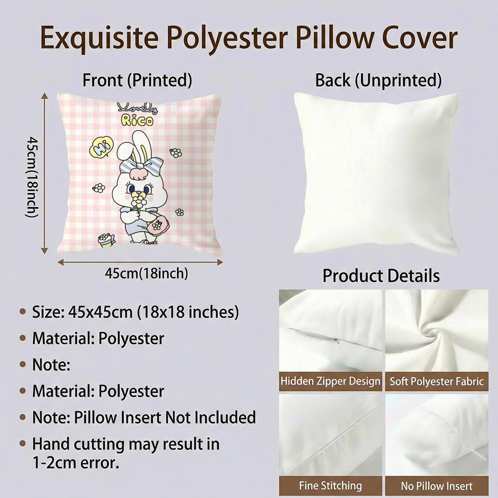 Cute Momorei Cushion Cover Cushion Cover Set 4Pcs 50X50 45X45 40X40 Pillowcase Decorative Sofa Home Decor