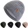 New Style Unisex Winter Hat Plush Fur Lining Warm Cap Stylish Soft Beanie Hat For Men Women Outdoor Ski Sports Knitted Hat