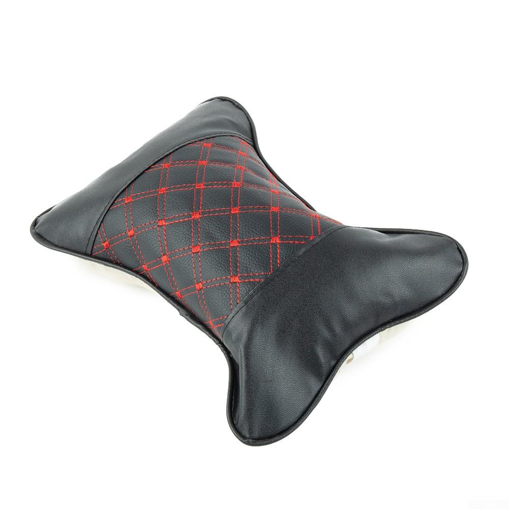 Premium Leather Car Headrest Neck Support Pillow For Four Seasons Comfort