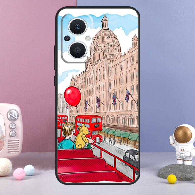 Лондонский Красный Автобус Биг Бен Чехол Для OPPO Reno 12 F 11F 13F 14F 10 11 13 14 Pro 7 8 Lite OPPO Find X9 X6 X5 X8 Pro Чехол