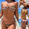 Женское бикини, сексуальный купальный костюм с высокой талией, пляжный купальник, женский летний купальник