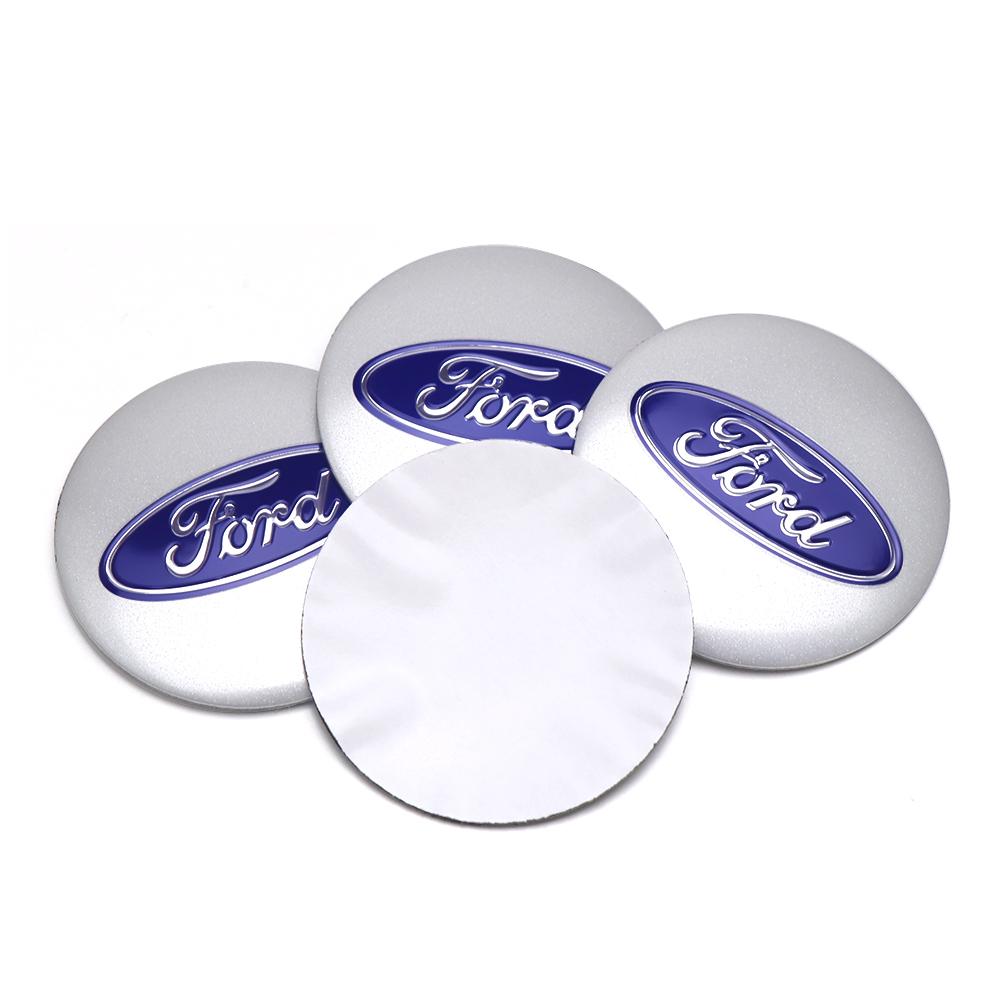 4Pcs For Ford Focus MK4 Explorer Mustang Fiesta MK7 Ranger Car Wheel Tire Center Hub Cap Badge Sticker Cover Auto Accessories