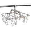 Twin Mall Laundry Drying Rack, Laundry Hanger, 24-Pinch Aluminum Clothes Hanger, Beige/White, Horizontal Hanger, IC-01