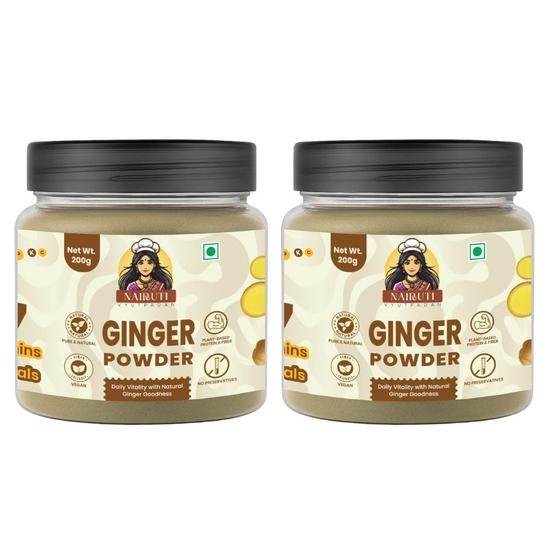 Nairuti Vyutpadan Dry Ginger Powder 200g x 2 | Winter Special Saunth Powder | Ayurvedic Adrak Powder for Immunity, Throat Relief & Digestion