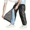 1 Pair Winter Motorcycle Knee Brace Thicken Warm Windproof Protection Leg Warmers Fleece Windshield Leg Cover Cycling Guard
