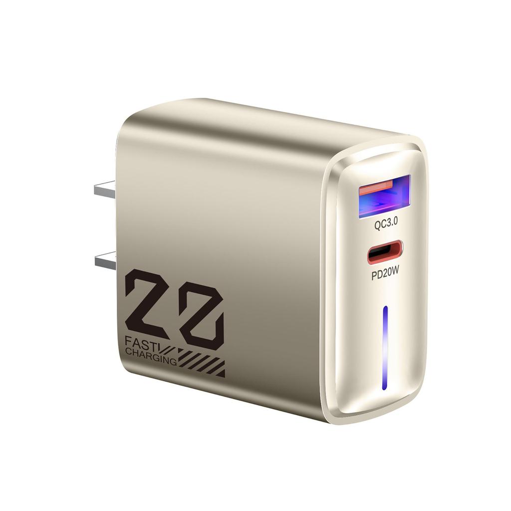 Металлический 20-ваттный Type-C Зарядное устройство Европейский стандарт с Mini USB + PD Быстрая зарядка Головка