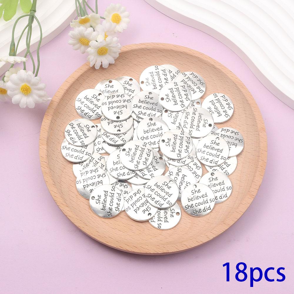 6/12/18шт сплав. Она верила, что сможет сделать подвески с буквами, поэтому она сделала самодельную подвеску с информацией,