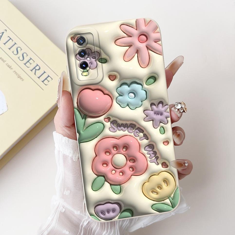 For Vivo V2027 V2028 V2029 Back Cover Vivo Y11S Y12s Y12a Y20 Y20s Y20i Case Girly Fashion Funda Soft Liquid Silicone Bumper