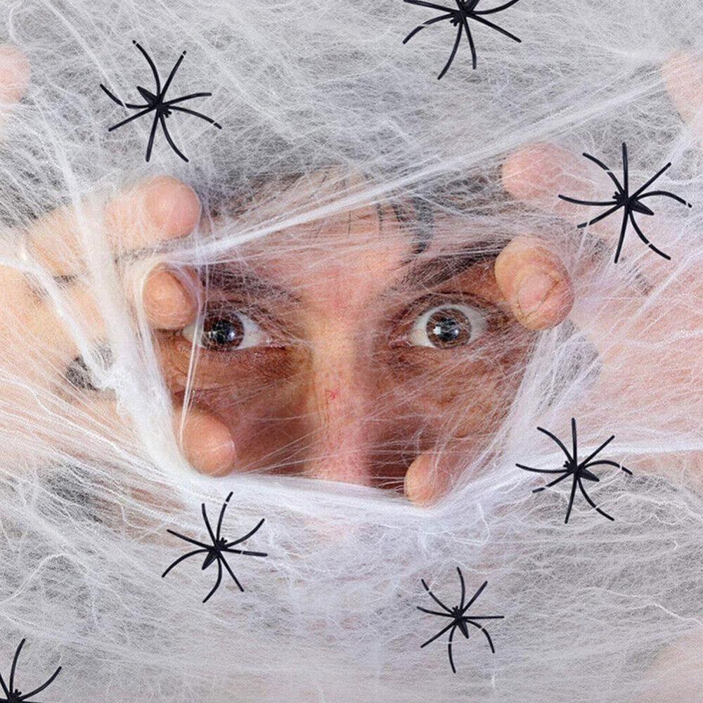 Artificial Glow in The Dark Spider Web 3/6/10 Meters Halloween Cobwebs Halloween Decoration
