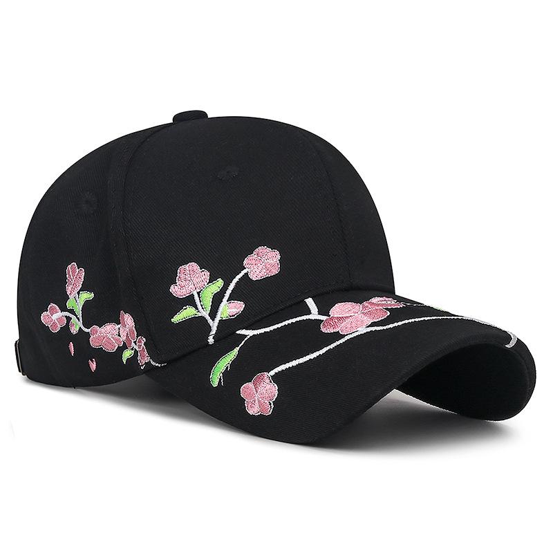 Hats Ethnic and National Trend Baseball Caps Sun Hats Spring and Autumn Plum Blossom Embroidered National Style Curved Brim Baseball Caps