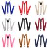 Adjustable Unisex Suspenders Clips for Trousers and Suit Pants, Elastic Webbing, Multi-Color Options