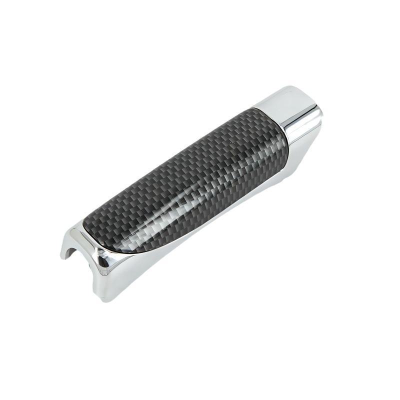 Mahogany Car Handbrake Cover - Carbon Fiber Pattern, Decorative and Protective Cover