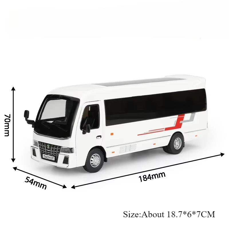 1:32 Alphard Coaster Миниатюрные Модели Игрушки Литой Сплав Двери Машины Открываются Звук Свет Инерционный Трендовые Украшения для Подарков Другу
