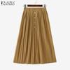 Женские повседневные свободные длинные юбки с эластичной резинкой на талии