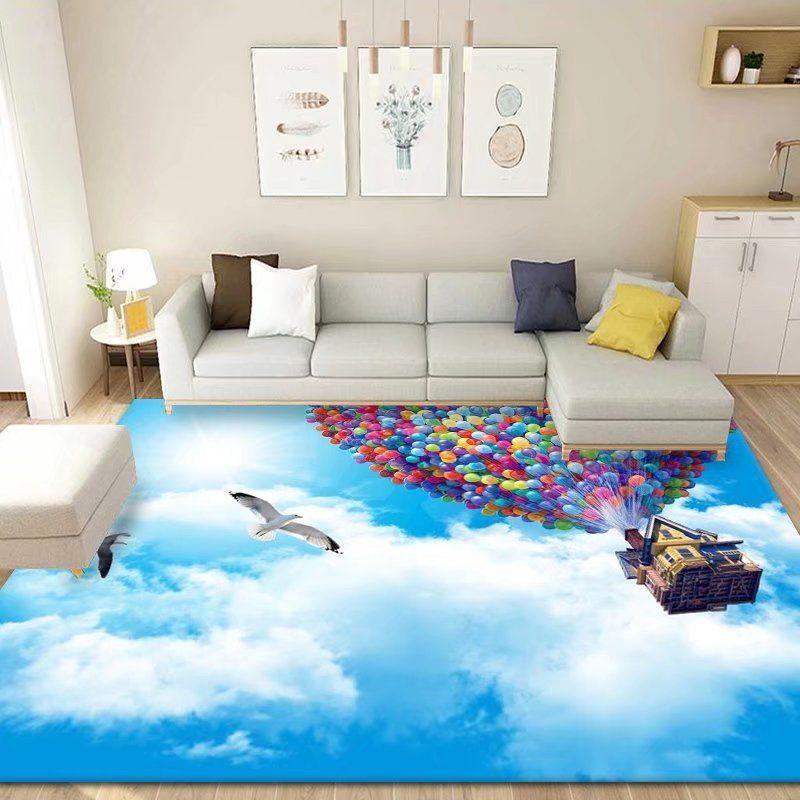 3D Floor Mat Rugs Kitchen Beach Waves Runner Carpet Kitchen Washable Non-slip Living Room Carpet Marine Bath Mat Absorbent