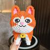 2025 Orange Cat Toy Compatible with LEGO Bricks - DIY Handmade Ornament & Children's New Year Gift