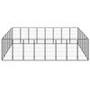 VidaXL Parc pour chien 28panneaux Noir 50x100cm Acier enduit de poudre 3115963