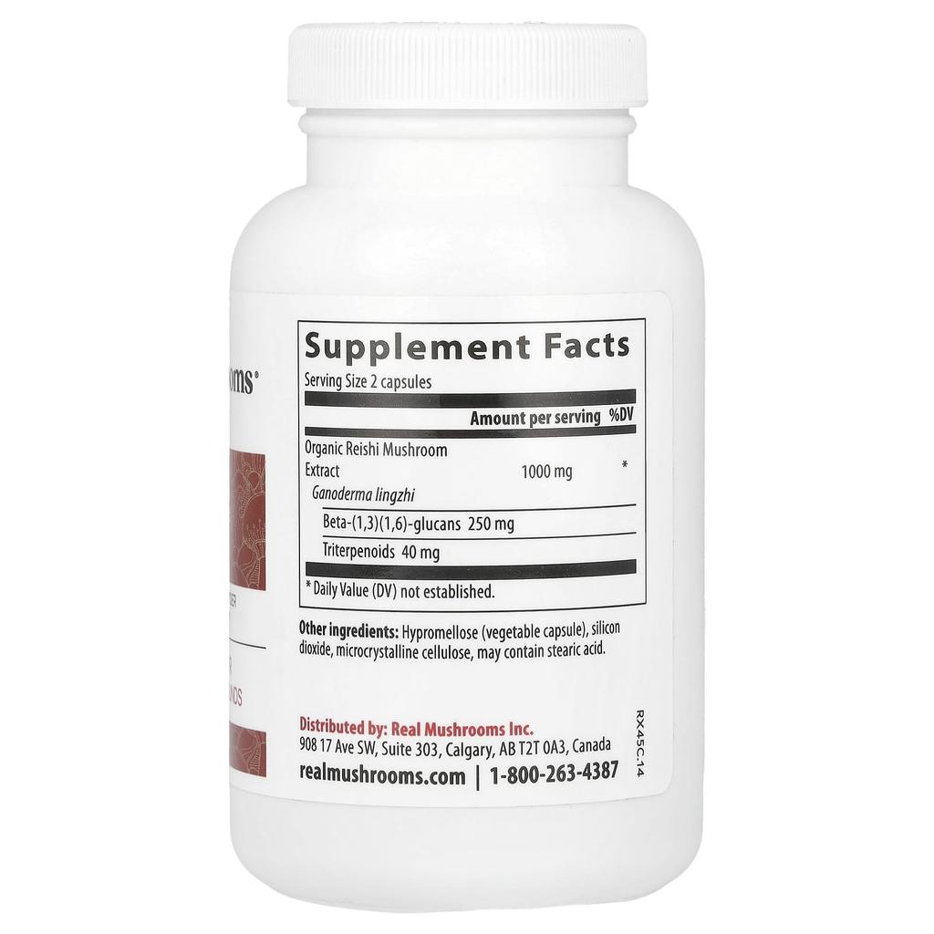 Reishi Mushroom, Mushroom Extract Powder, 90 Capsules