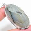 Лабрадорит Драгоценный камень 925 Стерлинговое серебро Подарок Ювелирное изделие Подвеска 2.52"