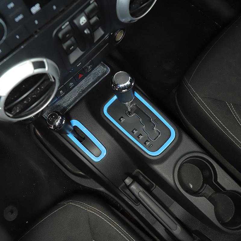 ABS автомобильная отделка шестерен, декоративная наклейка, подходит для Jeep Wrangler JK 2011-2017, аксессуары для интерьера