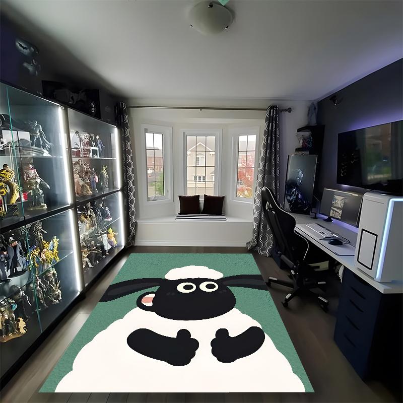 Shaun the Sheep Printed Carpet, Rug for Office Chair Living Room Bedroom Kitchen Room Decor Gifts.