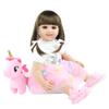BZDOLL 60 см Reborn для маленьких девочек, игрушки, реалистичные длинные волосы, платье принцессы для малышей, Boneca, подарок на день рождения для детей