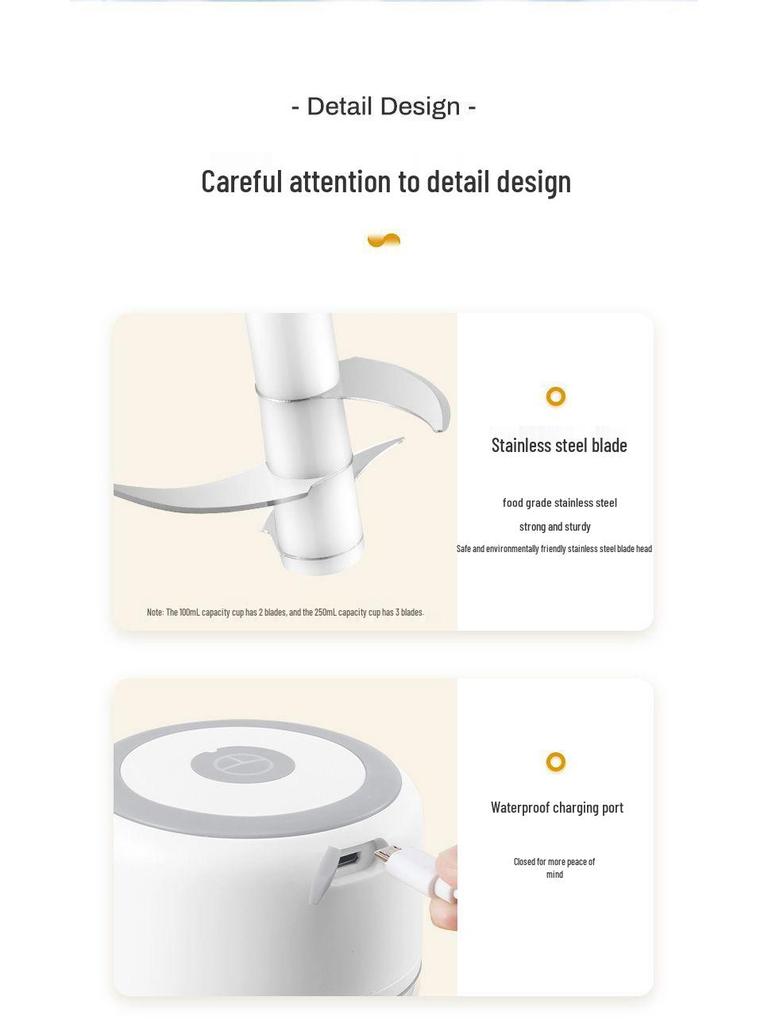 Compact Wireless Electric Garlic Chopper & Masher: Multi-functional Kitchen Tool for Mincing and Mashing Garlic