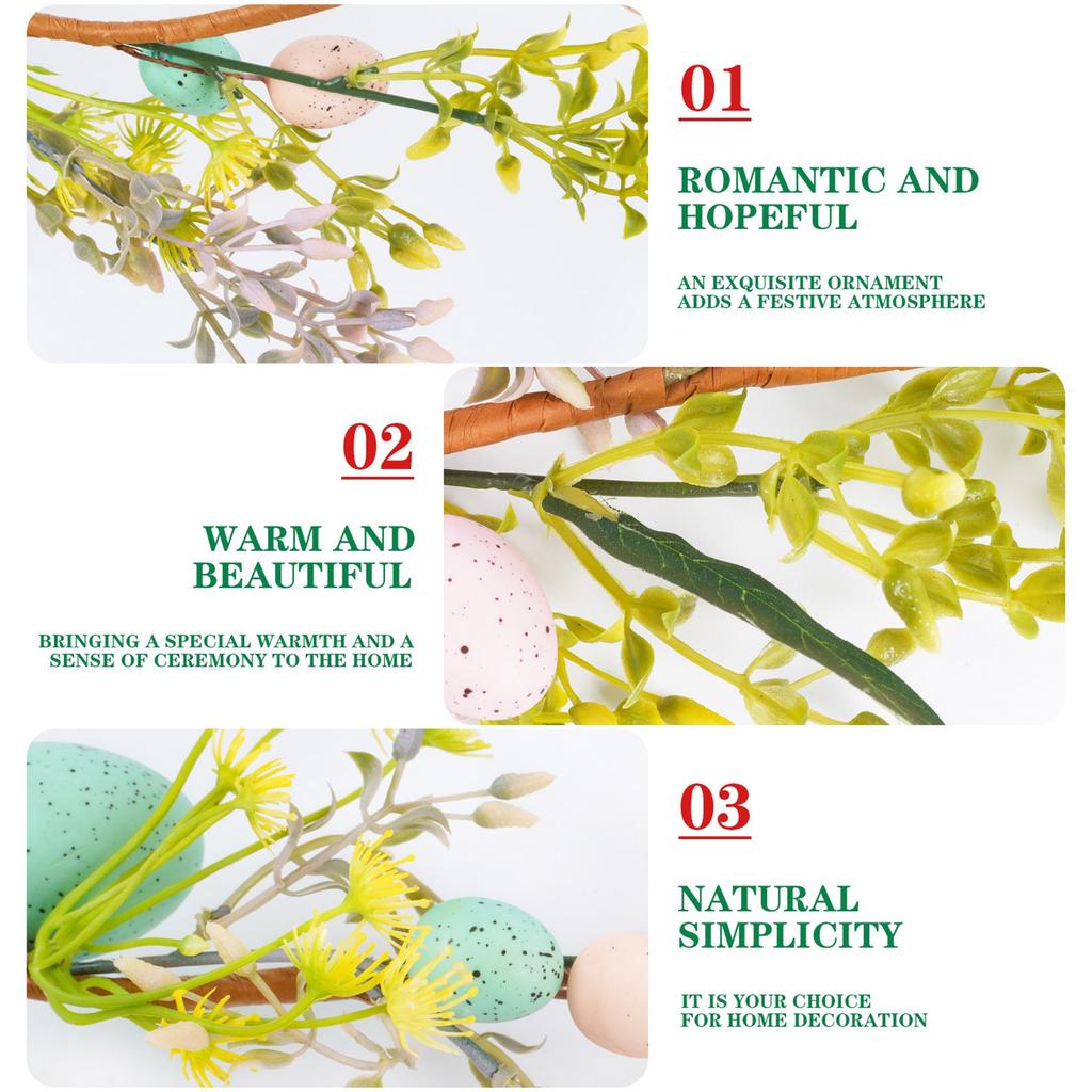 4-футовая пасхальная гирлянда - гирлянда для украшения камина, весенняя искусственная гирлянда с пасхальными яйцами для домашнего камина, центрального украшения стола, декора для вечеринки