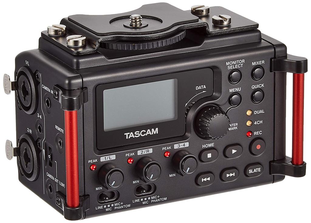 TASCAM DSLR Linear PCM 4 Tracks for Digital SLR Camera Mirrorless Video Shooting Youtube Vlog Recording DR-60DMKII Recorder/Mixer