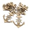 10pcs Unfinished Wooden Anchor Shapes Hanging Gift Tags Embellishment Crafts