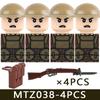 MOC Military Series WW1 Prussian Soldier Figures Building Blocks Army Infantry Warrior Backpack Accessories Bricks Toy Gifts Boy