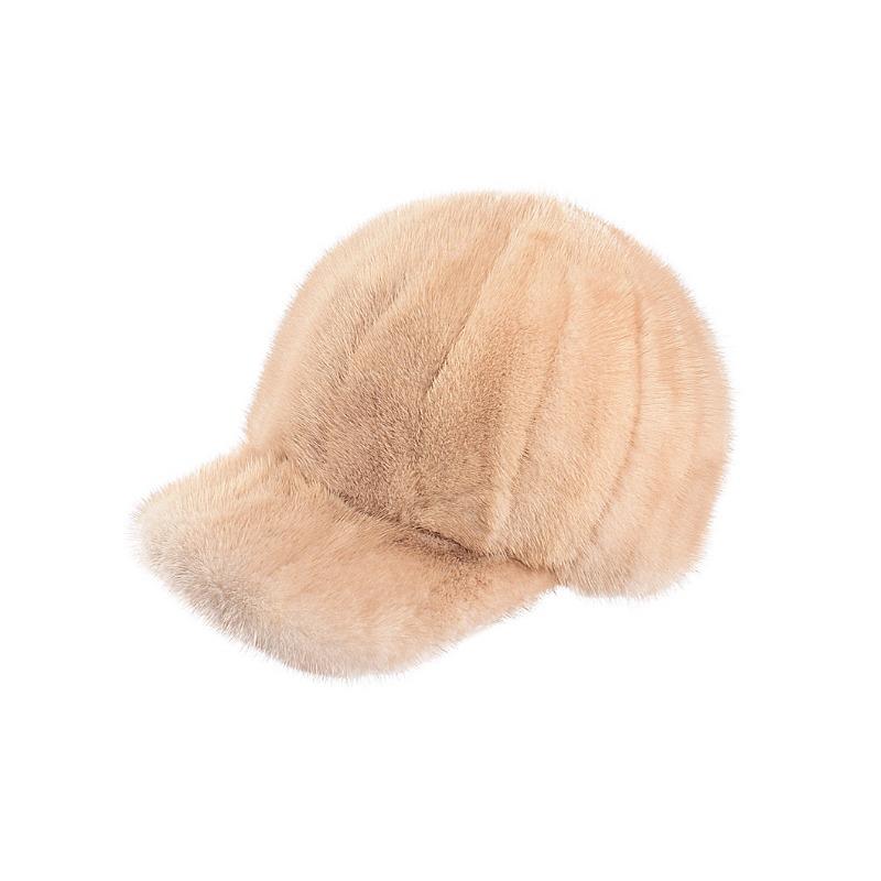 Норковая шапка женская осень и зима норковый мех мех норки модная трендовая норковая шапка универсальная бейсболка-рыцарь