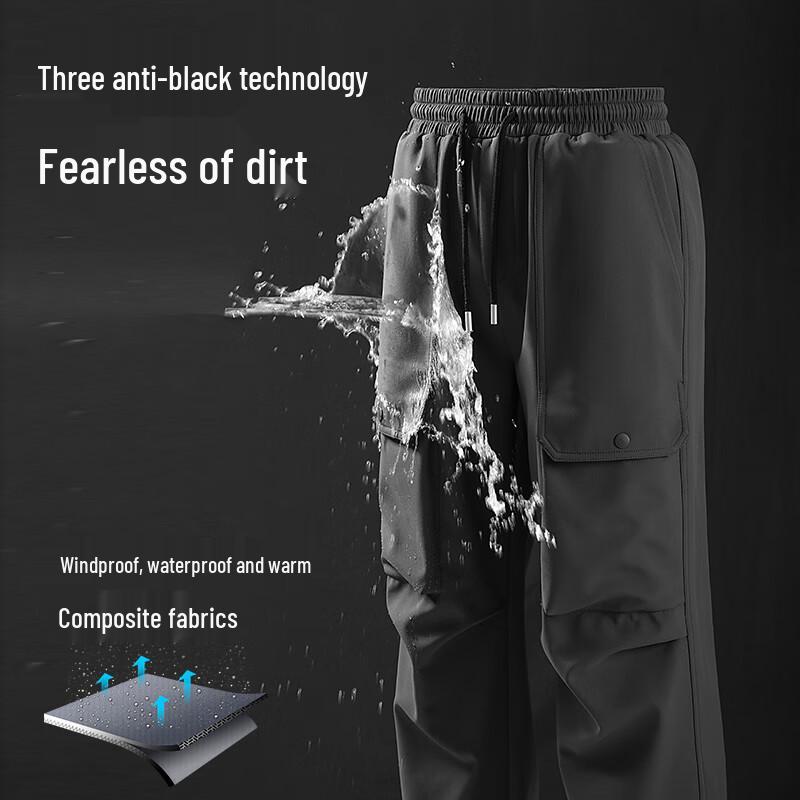 Jeep Мужские зимние водонепроницаемые брюки-джоггеры для улицы с флисовой подкладкой