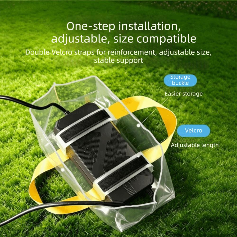 Large Bottom Opening Motorcycle Charger Waterproof Bag Electrical Connection Cover Storage