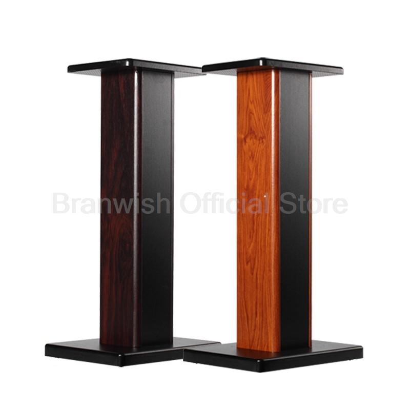 50-80 см подставка для колонок Woodgrain напольный держатель для усилителя-сателлита для домашнего полочного динамика кронштейн для монитора объемного звучания